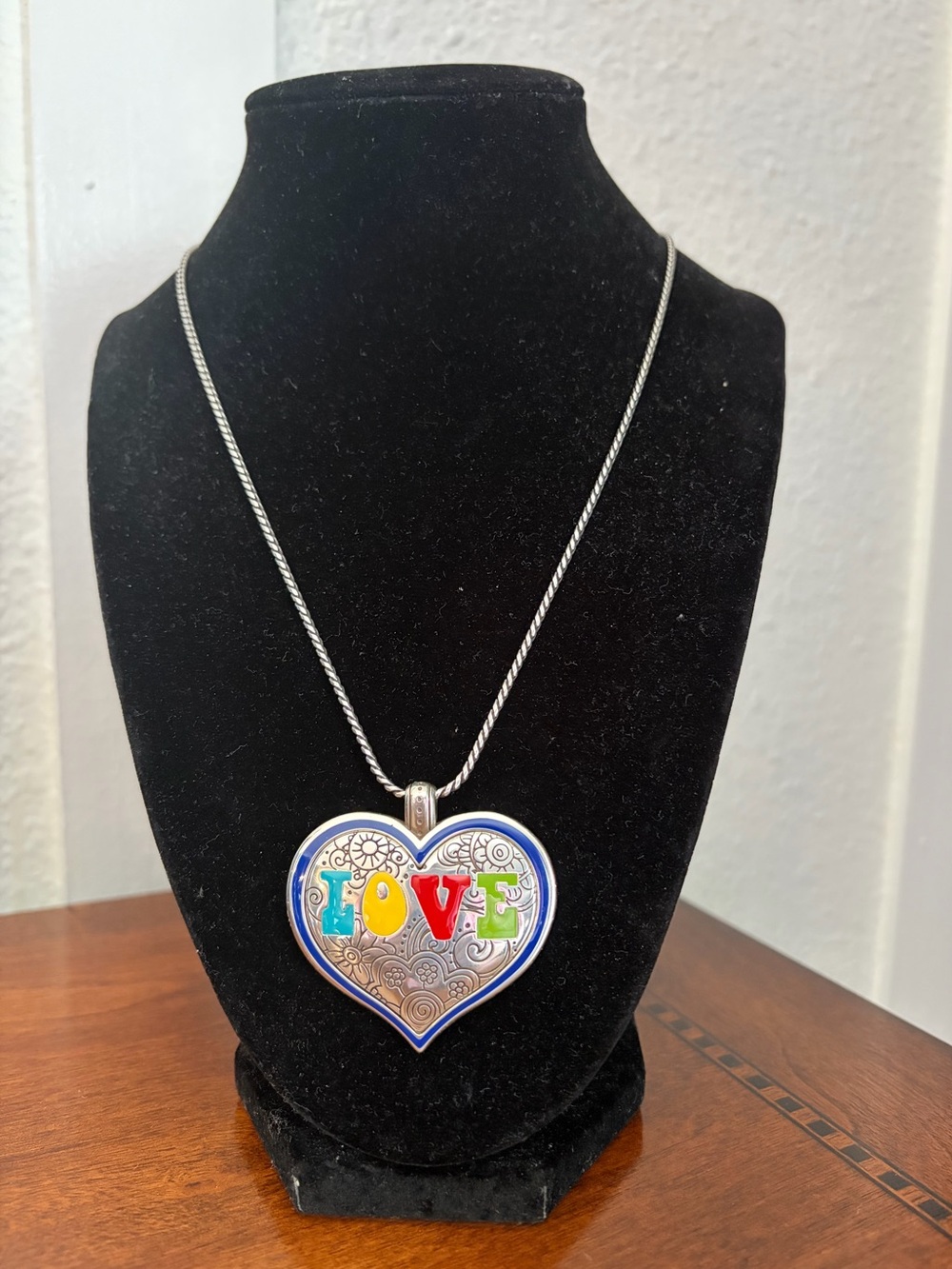 Brighton “Summer Of Love” Reversible Heart Pendant Necklace NWT